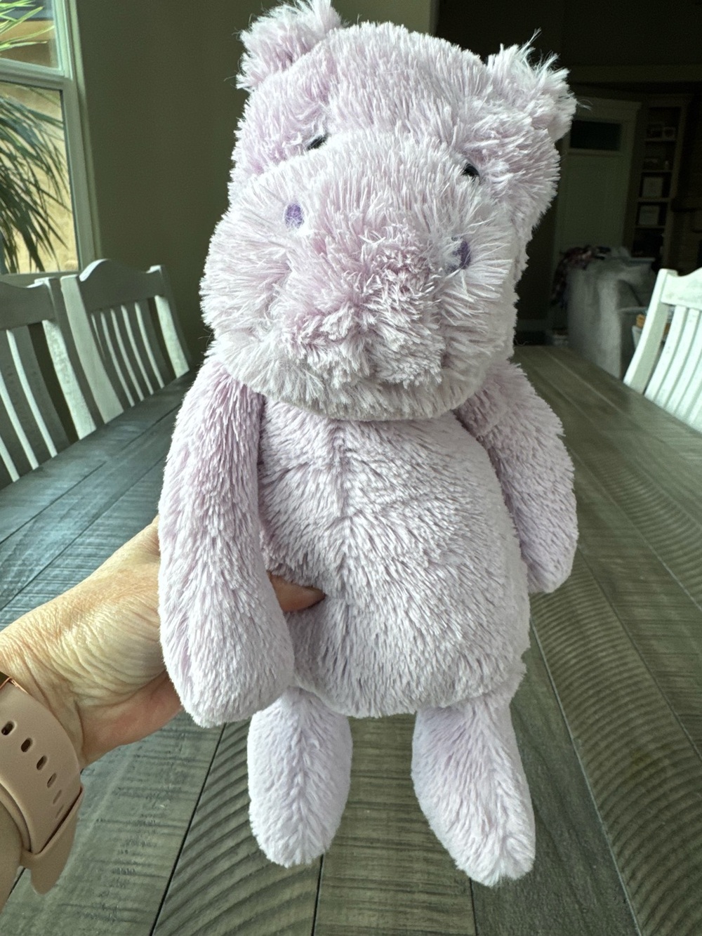 Jellycat Bashful Lilac Hippo 12” Plush Toy - Picture 6 of 12